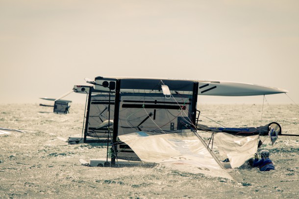 Nacra fleet upside down in Palma